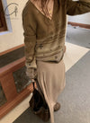 SWAYING 25 Early Spring V-neck snowflake jacquard pullover/straight pants SW-SW25PS1T13-LV Green top SW25PS1T13 SW25PS3B11